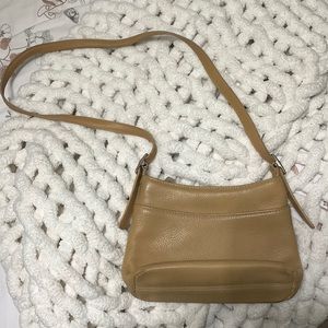 Coach tan cross body purse
